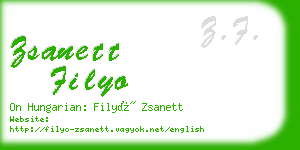 zsanett filyo business card